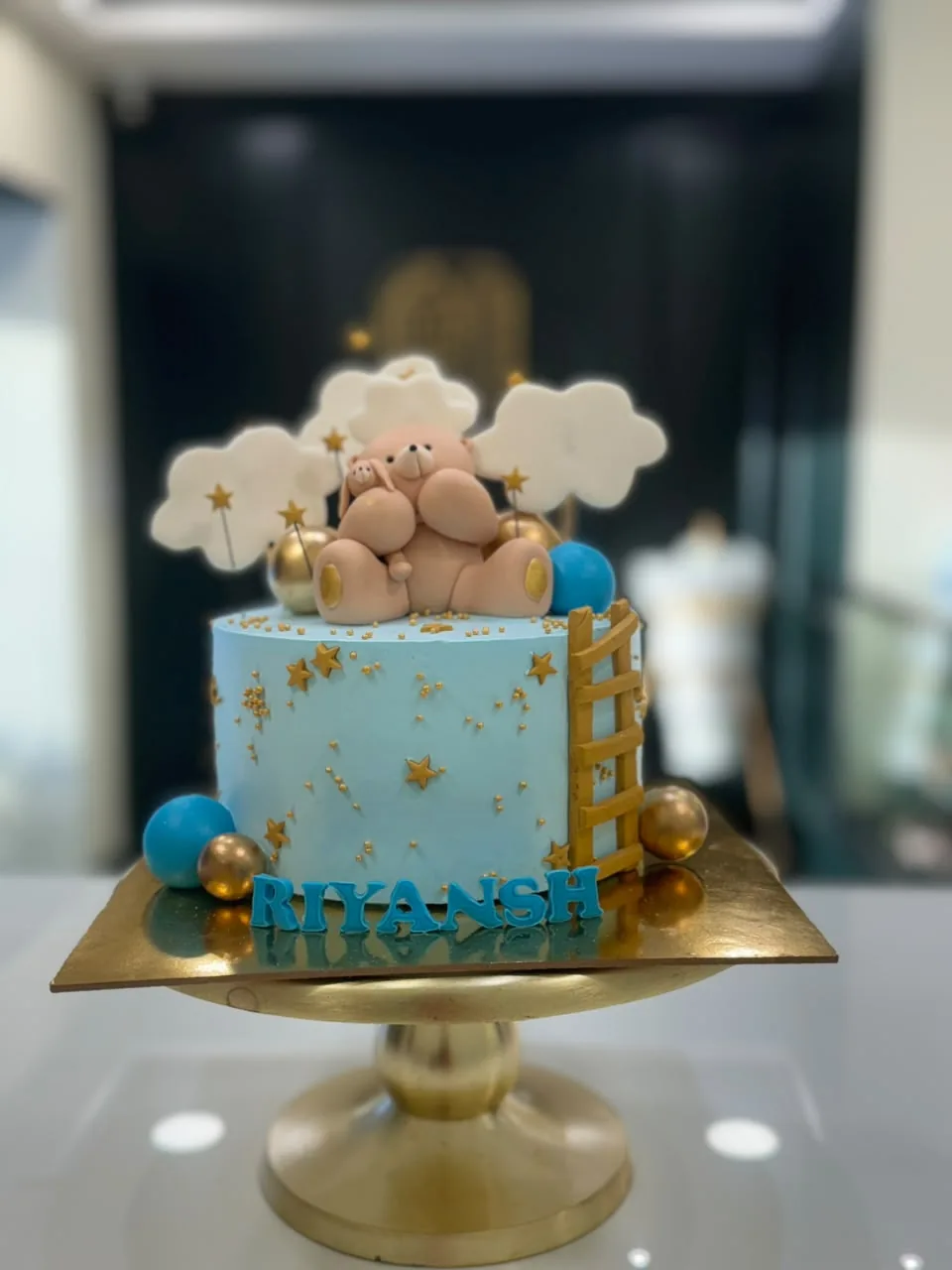 Eggless teddy bear theme birthday cake by Simply Sweet Udaipur